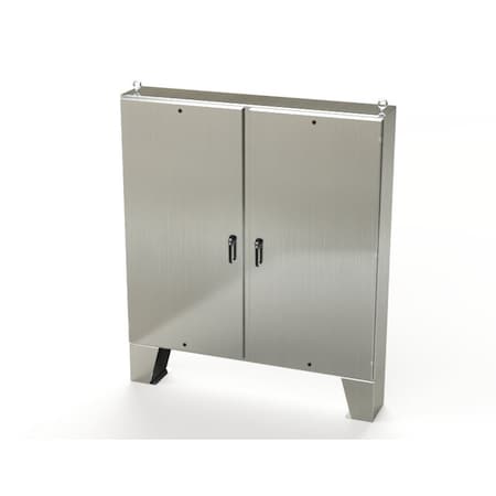 Saginaw Control & Engineering 3 Point Latch with Padlock/Keylock Handle Electrical Enclosures, 72 in H, 12 in D, 72 in W SCE-72EL7212SS6LPPL